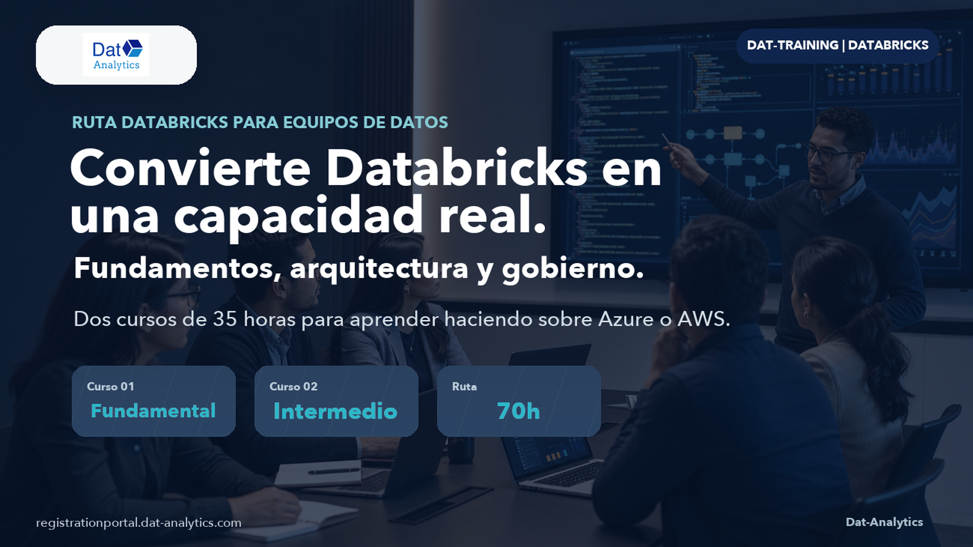 Teaser animado de la experiencia Databricks con Dat-Analytics